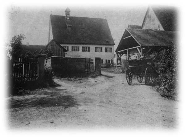 historic view of the former castle of Oberschöllenbach
